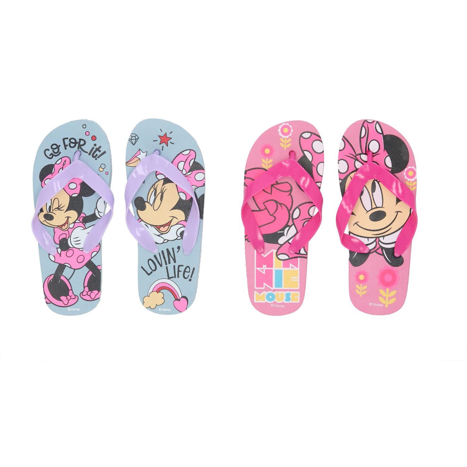 Disney Minnie Mouse Minnie Mouse Bade-Sandalen Flip-Flops Badeschlappen für Kinder Badesandale
