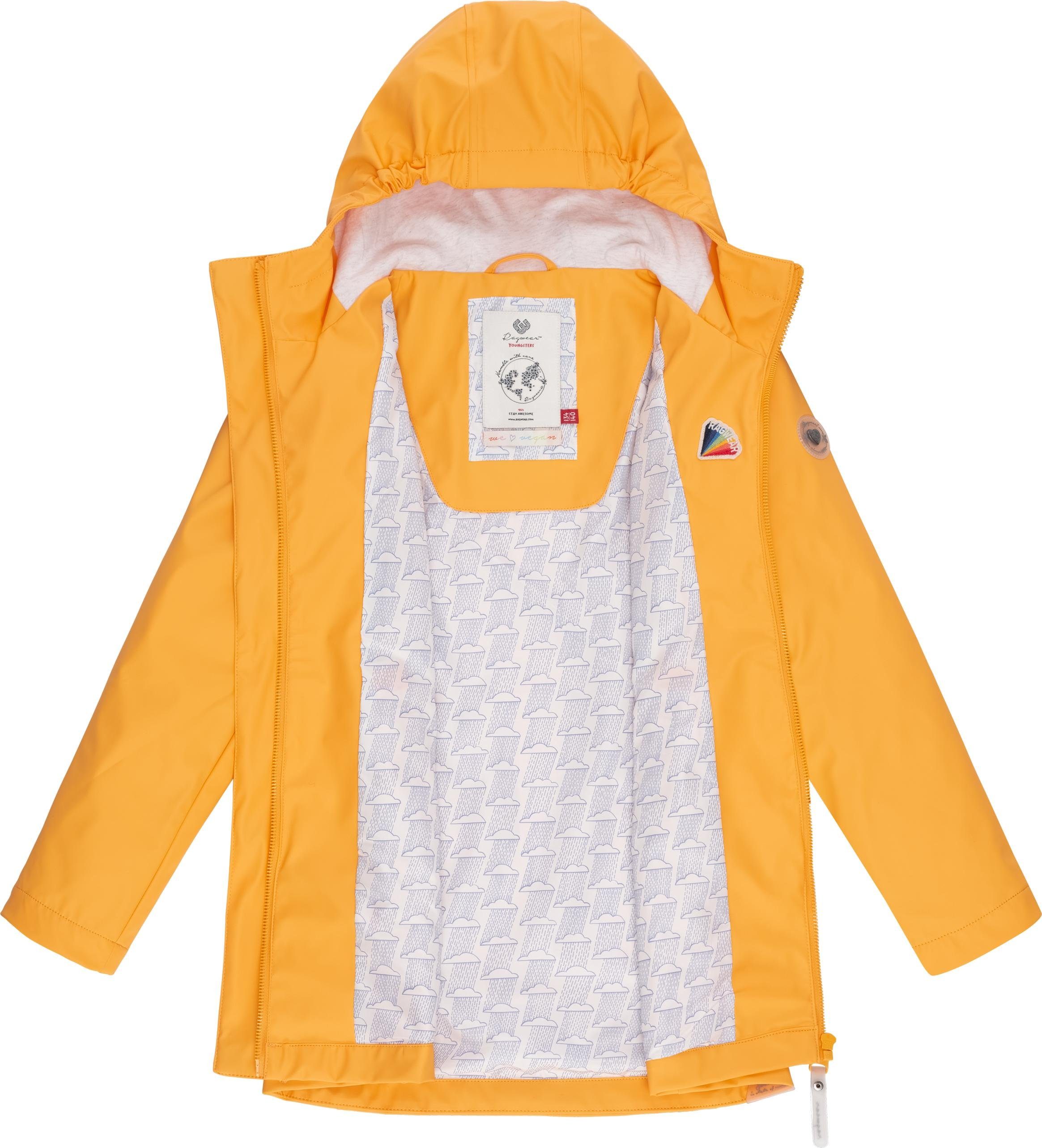 Regenparka mit geschweißten Nähten Regenmantel stylischer gelb Mädchen Marjanka II Ragwear
