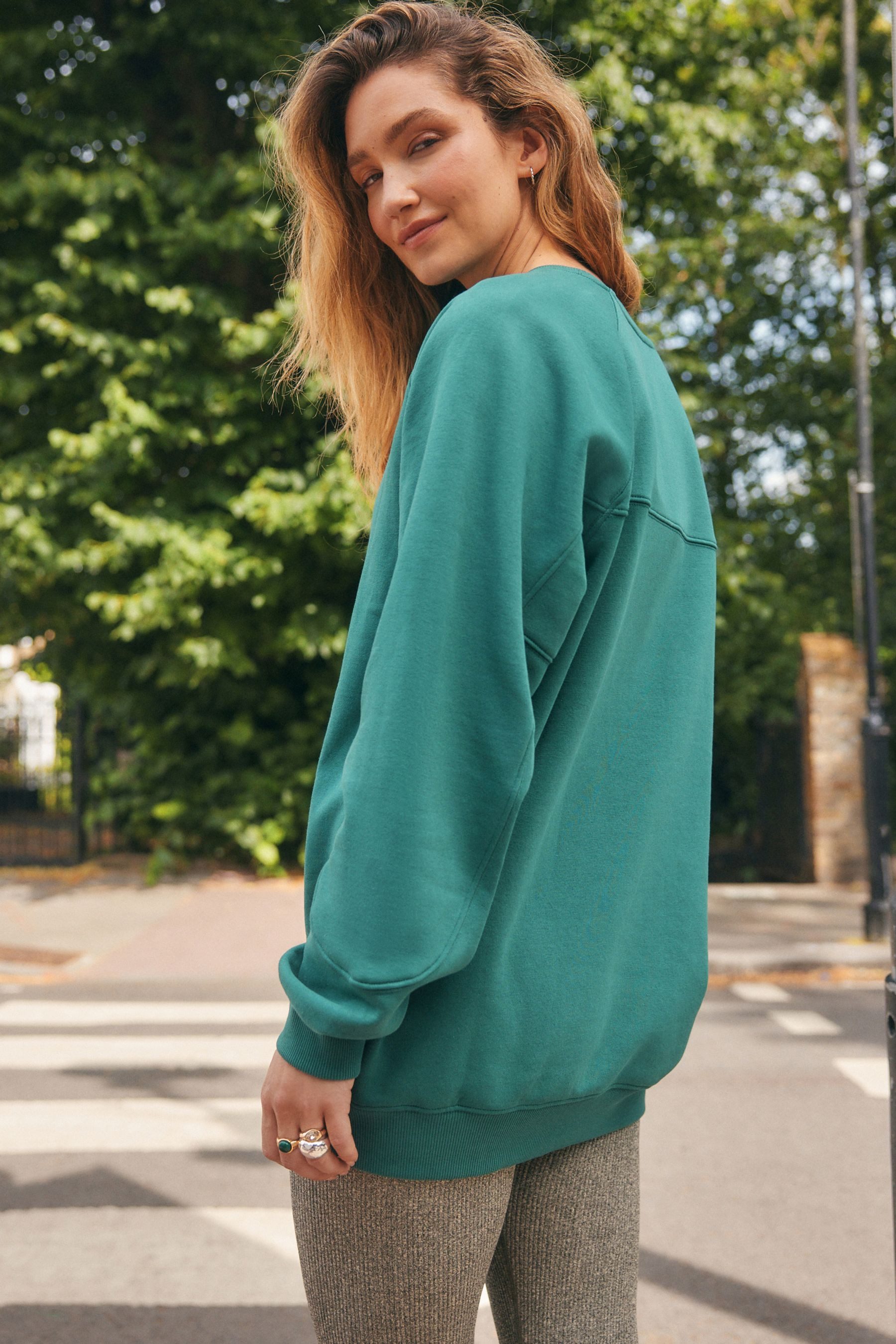 Next Sweater Langes Oversized Relaxed Fit Sweatshirt (1-tlg) günstig online kaufen