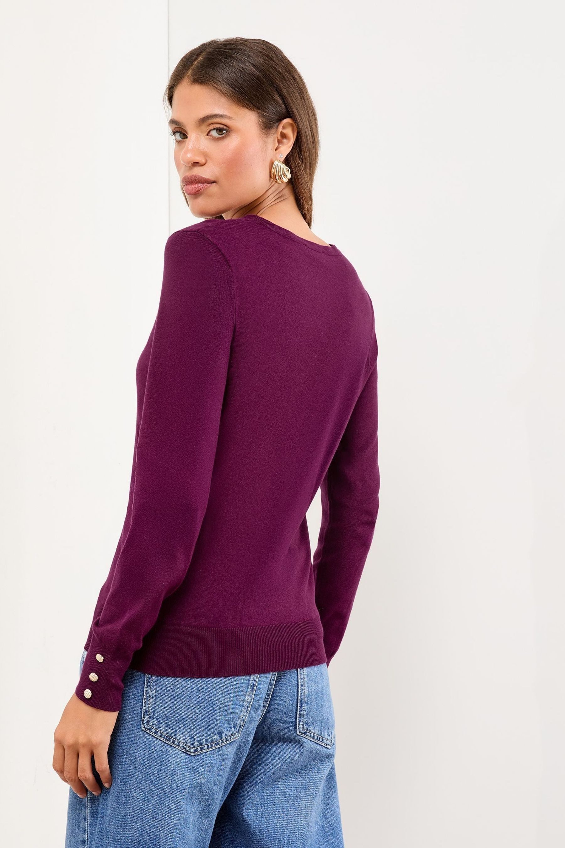 LIPSY Rundhalspullover Lipsy Strickpullover mit Bogenkante, Regular (1-tlg) günstig online kaufen