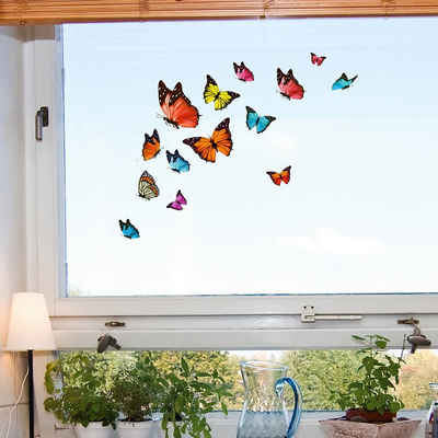 Fenstersticker »Fenstersticker Schmetterlinge, 14-tlg.«, Crearreda