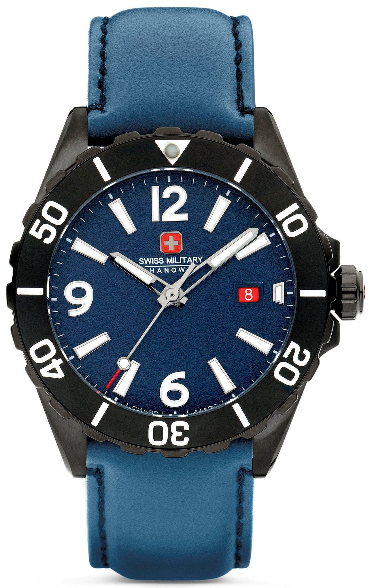 Swiss Military Hanowa Quarzuhr CARBON PEAK, SMWGB0000250, Armbanduhr, Herrenuhr, Schweizer Uhr, Swiss Made, Datum, Saphirglas