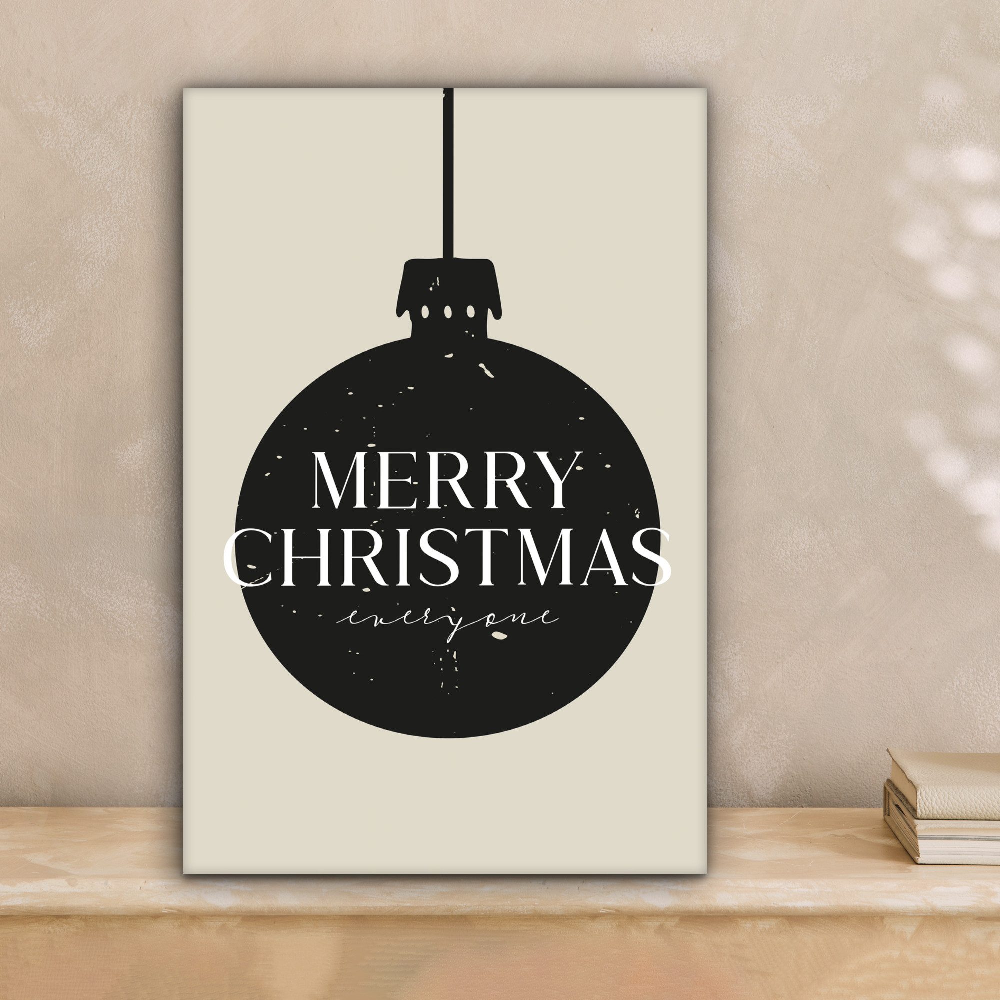 OneMillionCanvasses® Leinwandbild Weihnachtskugeln - Japandi - günstig online kaufen