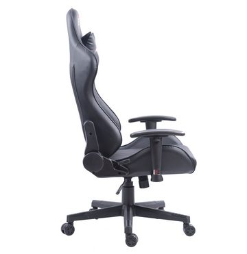 Hyrican Gaming-Stuhl "Striker Copilot" schwarz, Kunstleder, ergonomischer Gamingstuhl, Bürostuhl, Schreibtischstuhl, geeignet für Kinder und Jugendliche