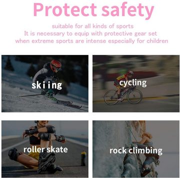 Daskoo Protektoren-Set Schoner Inliner skates Kinder Set Skateboard Protektoren Schützer, 6-tlg., Knieschützer, Ellenbogen Schützer & Handschützer