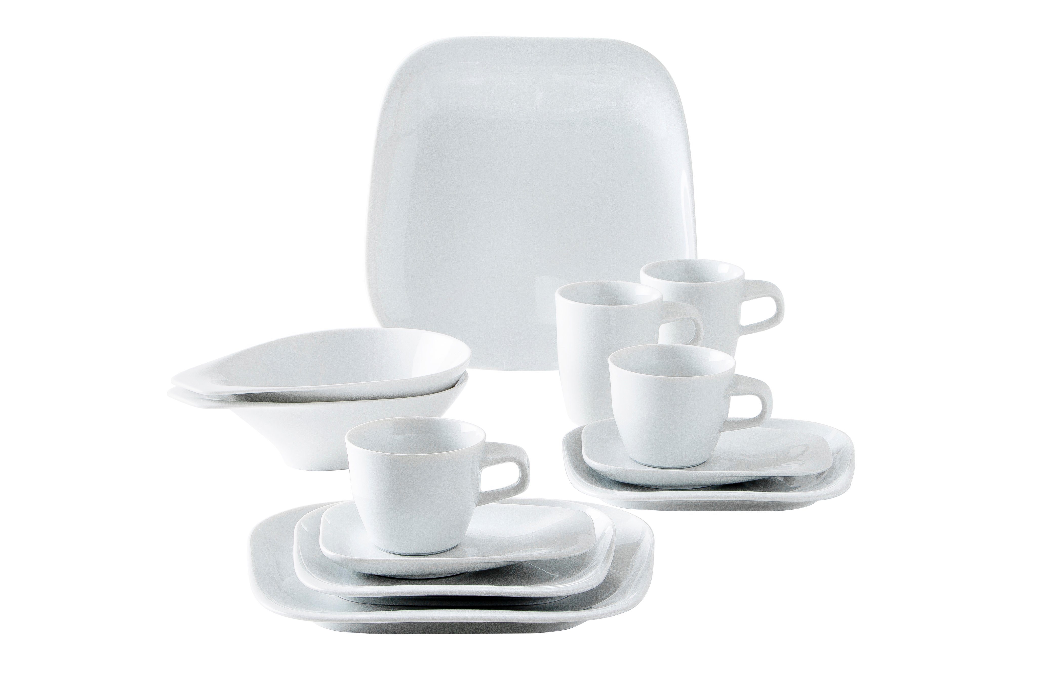 Kahla Geschirr-Set Elixyr Design 2 Go 12 tlg. (12-tlg), 2 Personen, Porzellan, Made in Germany