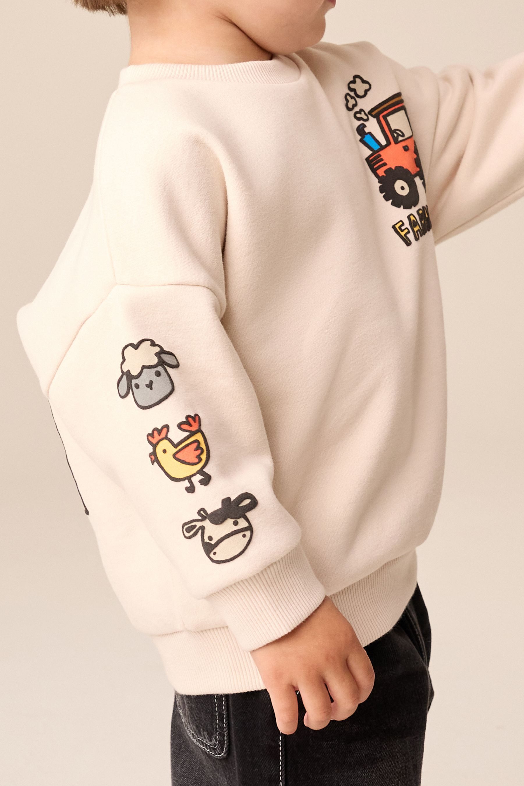 Next Sweater Sweatshirt mit Rundhalsausschnitt und Print (1-tlg) – Bild 5 von 5