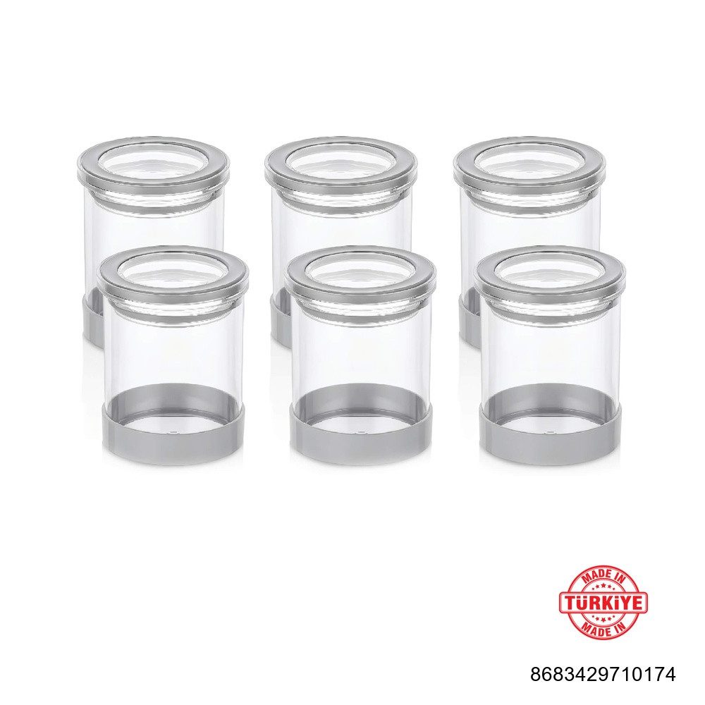 Vip Ahmet Vorratsdose Vorratsdosen rund mit Deckel, (6er Set, 6x0,45L), BPA-frei, Kunststoff, (6-tlg., 6x0,45L, 6er Set), mit Vakuumdeckel – Bild 4 von 4