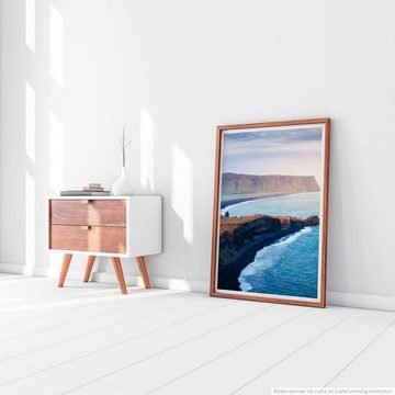 Sinus Art Poster 60x90cm Poster Landschaftsfotografie  Kirkjufjara Strand auf Island