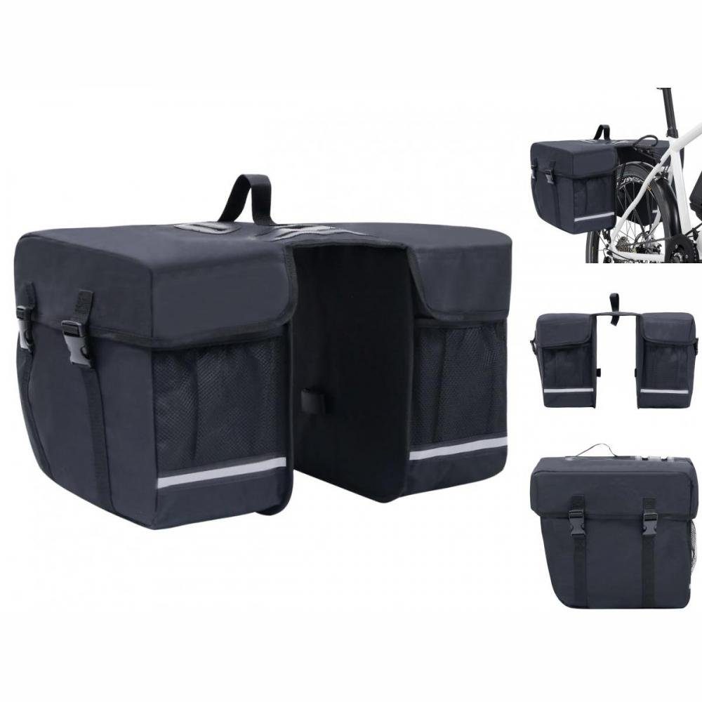 Wasserdicht L vidaXL Schwarz Fahrradtasche Doppel-Fahrradtasche 35 Gepäckträger für