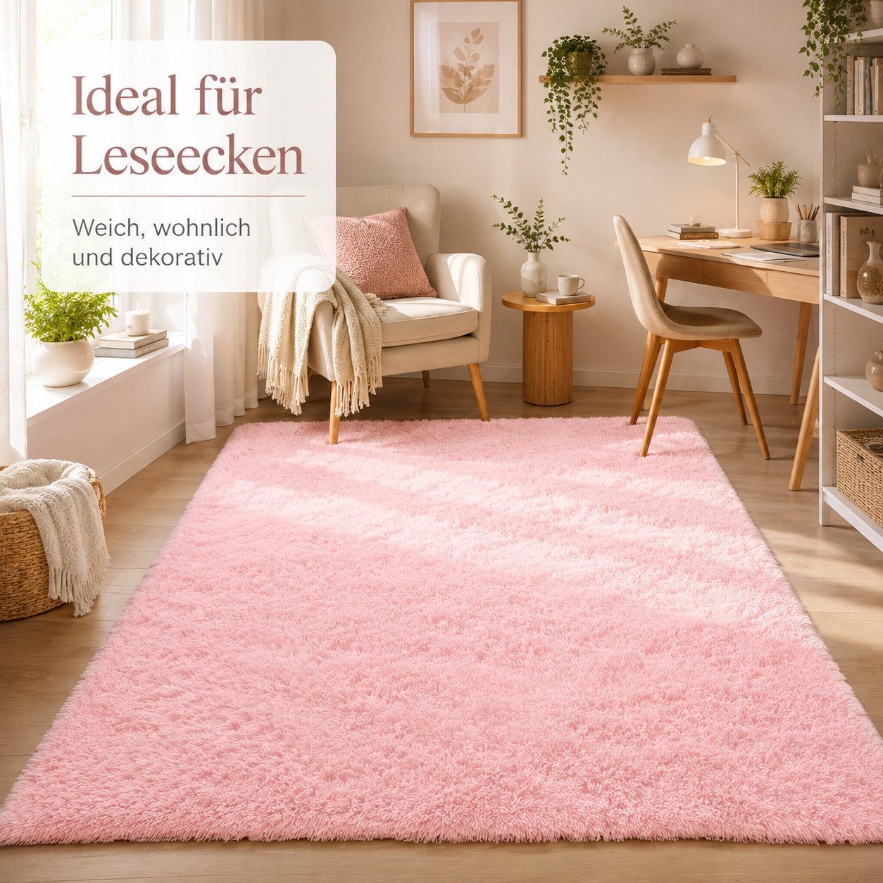 Lochas Hochflor-Teppich Hochflor-Teppich weich & kuschelig für Wohnzimmer und Schlafzimmer – Bild 4 von 5