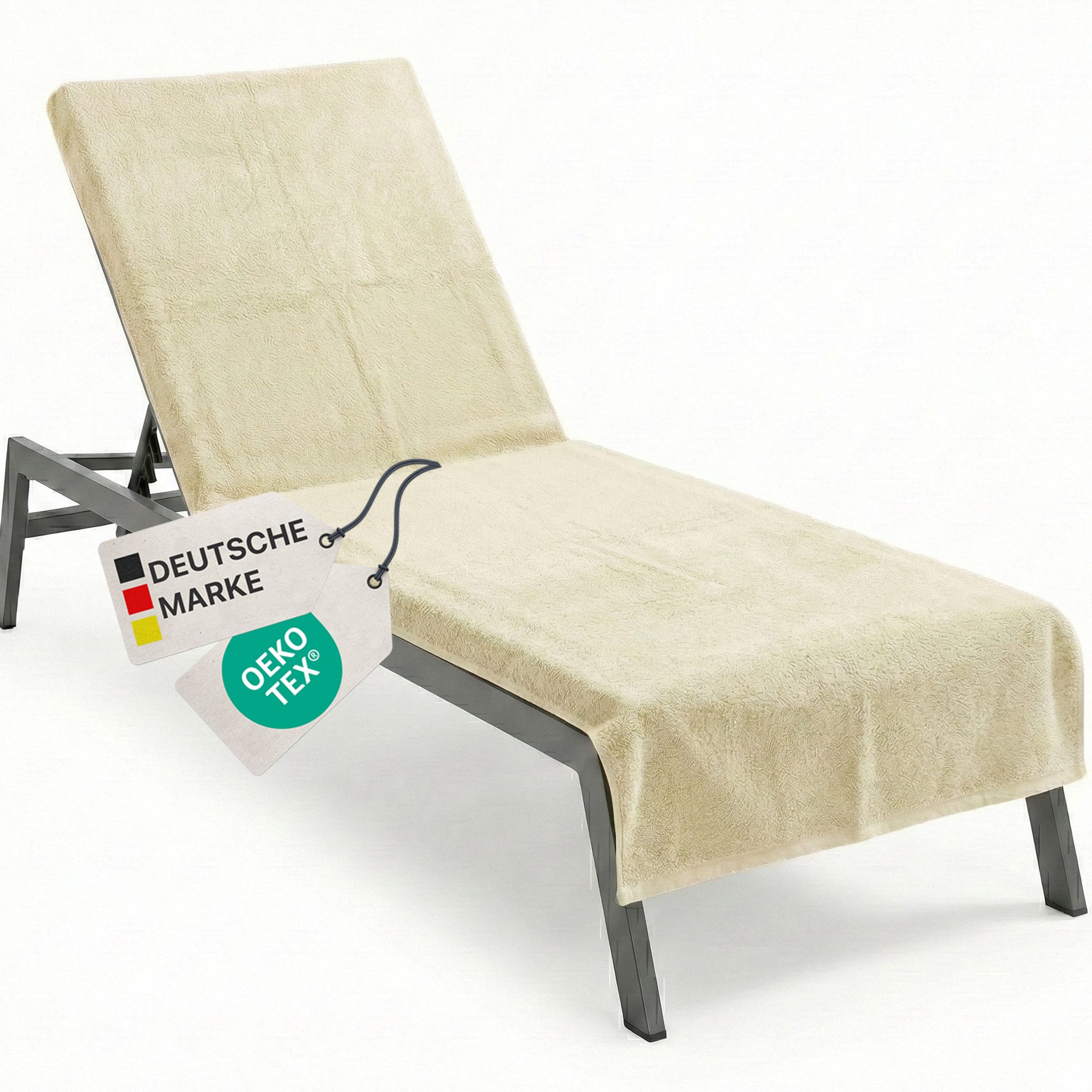 NYVI Strandtuch Frottee Schonbezug für Gartenliege NYVISpa 75x200 cm, Frottee, Hygiene Liegestuhlauflage für Sonnenliegen