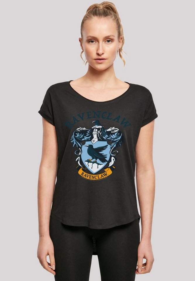 F4NT4STIC T-Shirt Harry Potter Ravenclaw Crest Print, Hinten extra lang  geschnittenes Damen T-Shirt