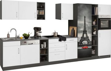 HELD MÖBEL Küchenzeile Paris, ohne E-Geräte, Breite 400 cm