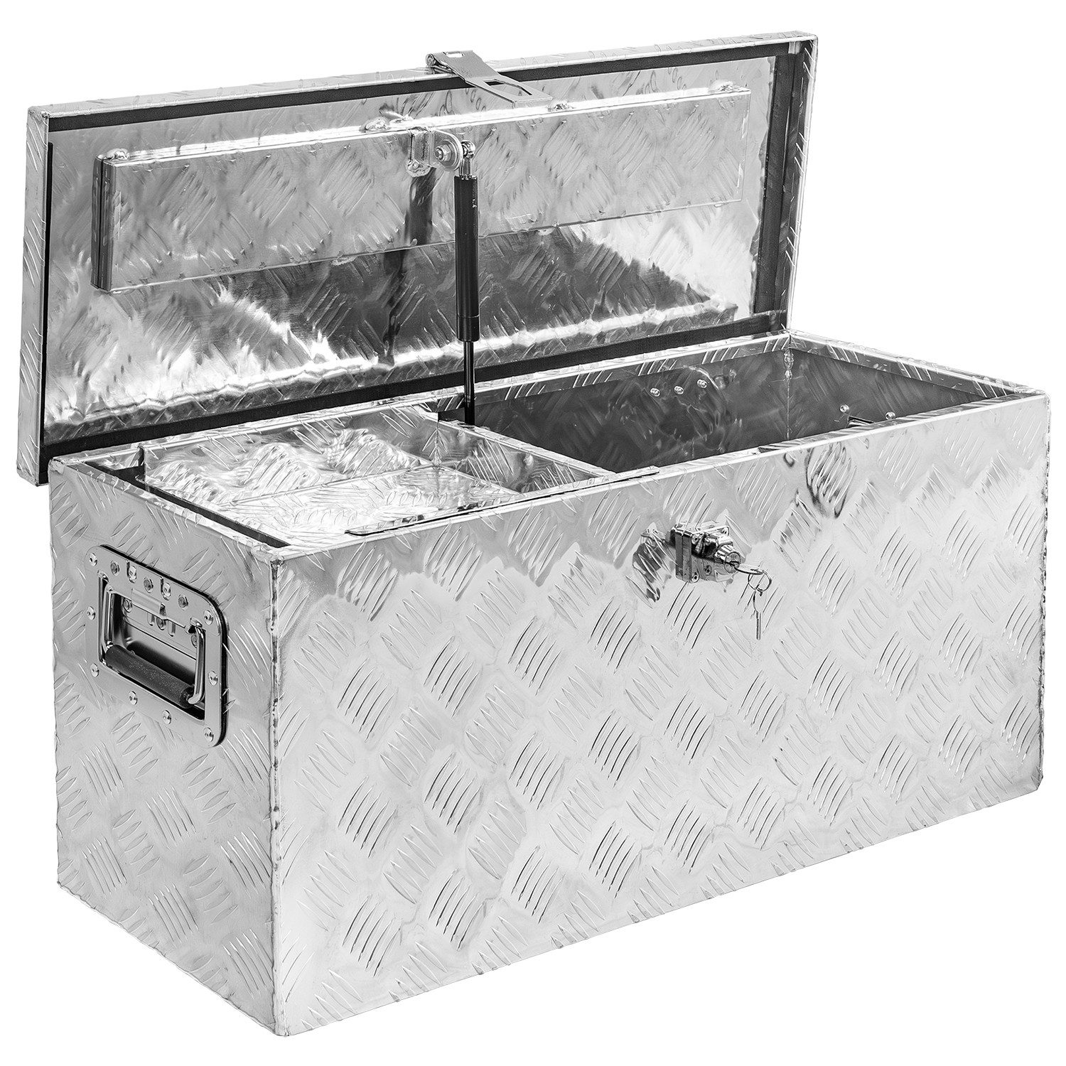 Trucky Anhänger-Deichselbox Set Truckbox D080 + Einhängefach Werkzeugbox Werkzeugkiste Anhängerbox