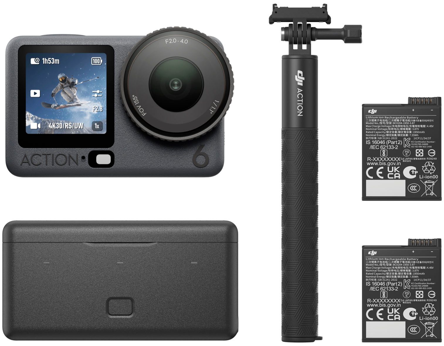 DJI Osmo Action 6 Adventure Combo Action Cam (8K, WLAN (Wi-Fi), Bluetooth)