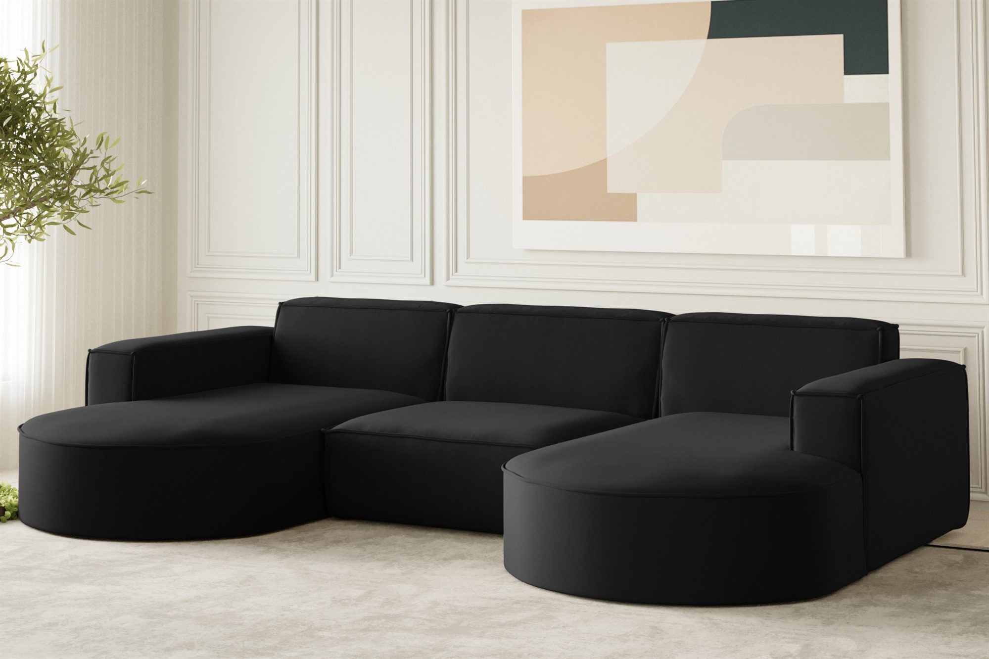 Fun Möbel Wohnlandschaft Wohnlandschaft U-Form Sofa günstig online kaufen