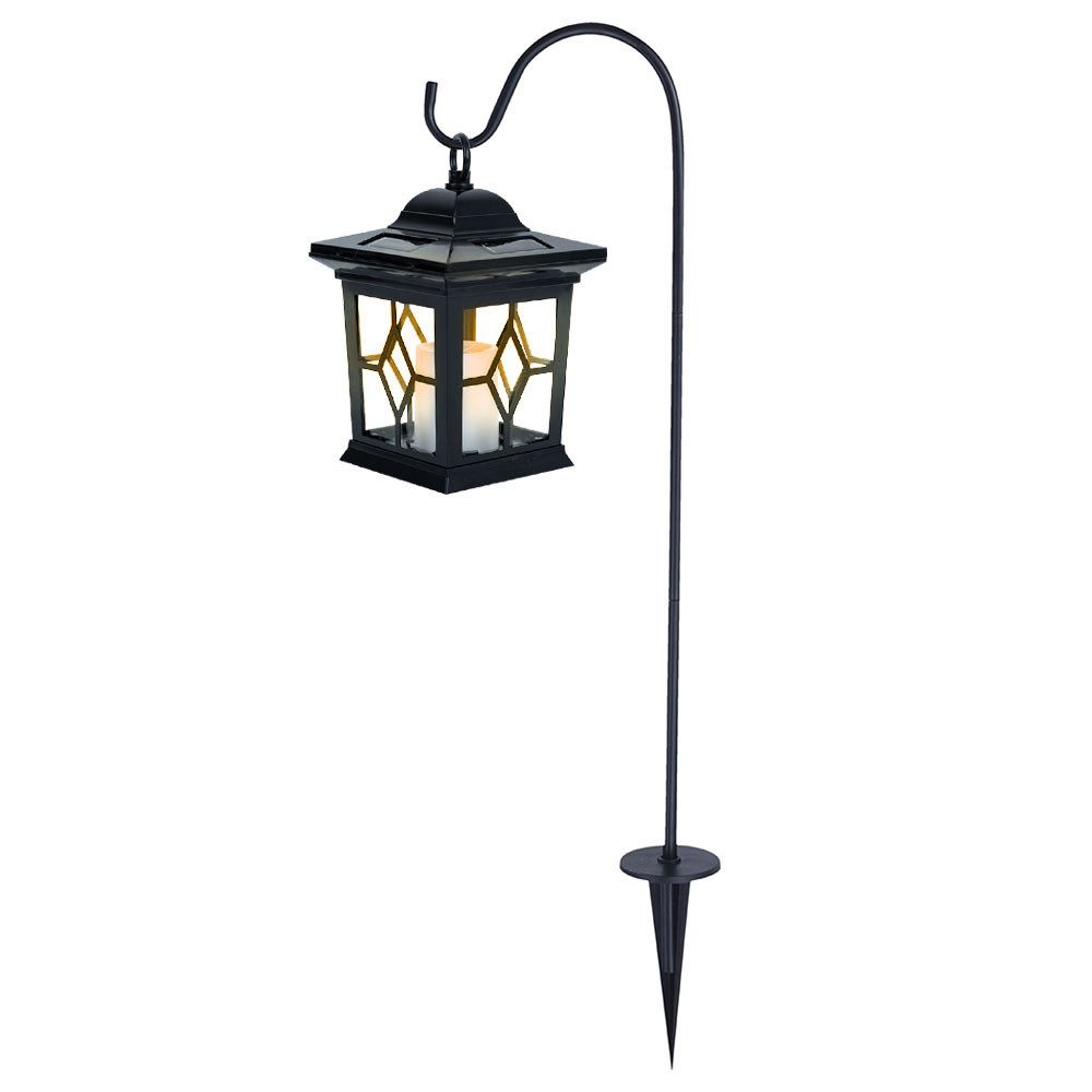GLOBO LIGHTING LED Solarleuchte, LED-Leuchtmittel fest verbaut, Warmweiß, Steckleuchte Solarlampe Erdspieß Solarlampen