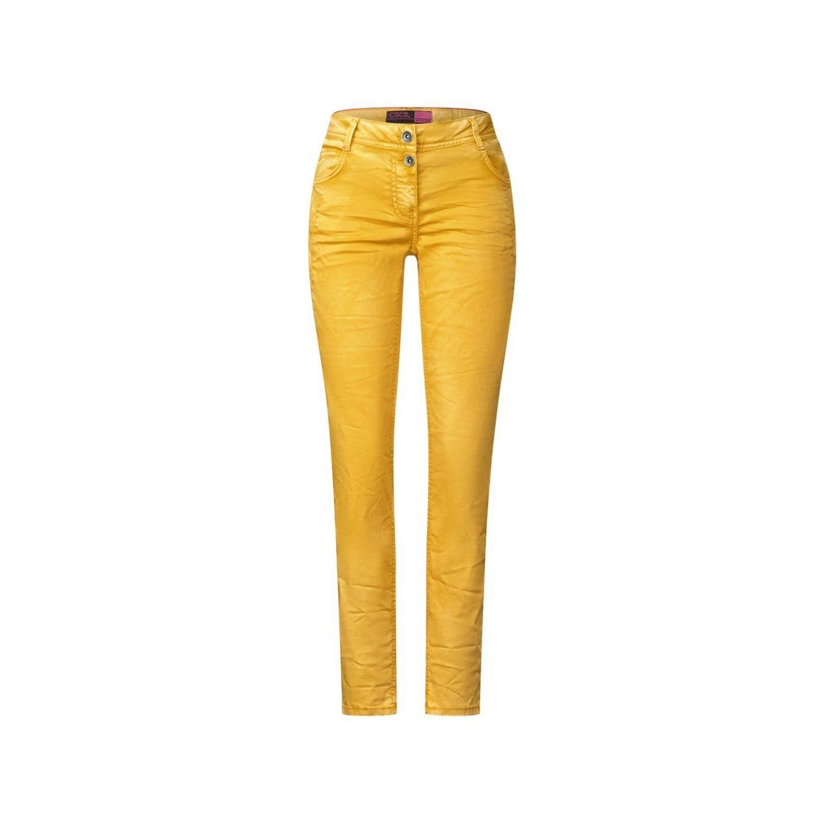 Cecil Stoffhose Cecil Loose Fit Damenhose in Curry Yellow (1-tlg) Taschen,  Gutes Preis-Leistungs-Verhältnis