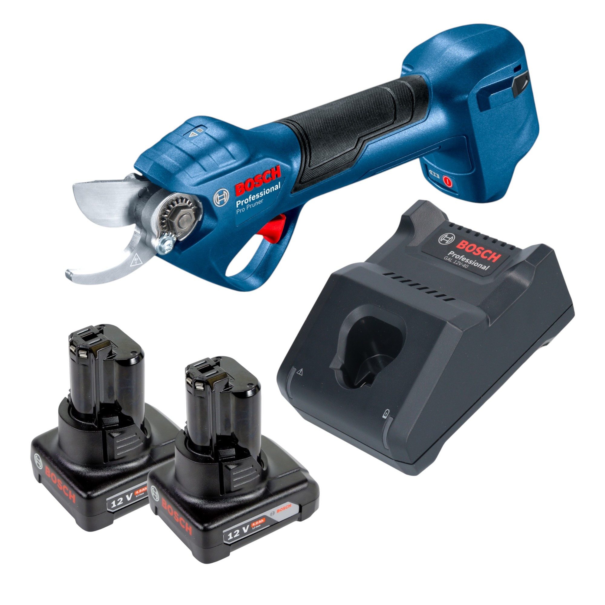 Bosch Professional Akku-Astschere Pro Pruner Professional 12 V + 2x Akku 4,0 Ah + Ladegerät