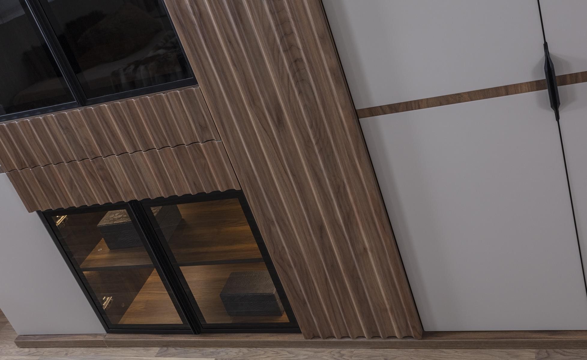 JVmoebel Drehtürenschrank Moderner Kleiderschrank aus Holz in Luxus-Optik (1-St., 1x Kleiderschrank) Made in Europa