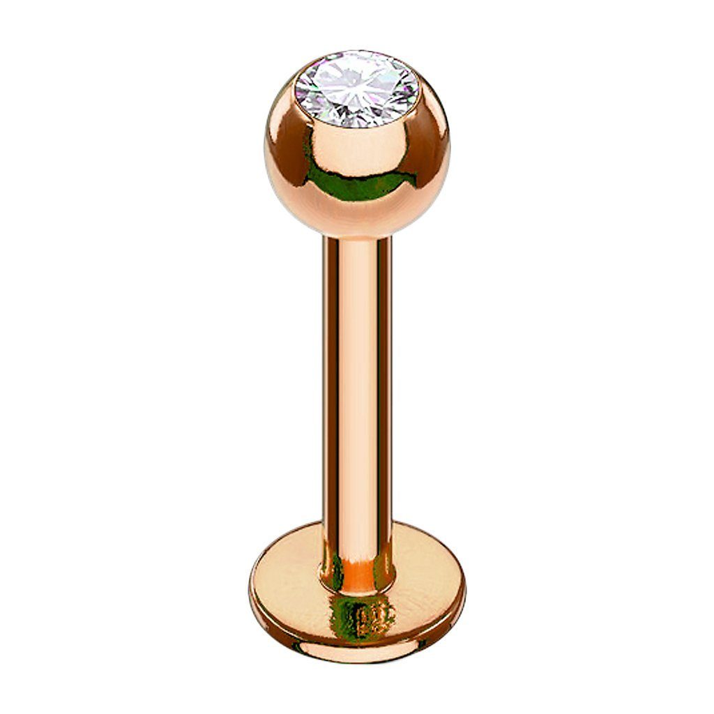 Taffstyle Piercing-Set Piercing Stab für Lippe Labret Kugel mit Kristall, S günstig online kaufen