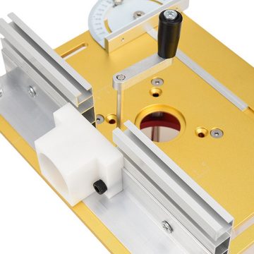 FUROKOY Oberfrästisch Oberfräsenlift, aus Aluminium, Universalmotor, manuelles Anheben, einfache Anpassung, Einlegeplatten-Lift-Basisunterstützung