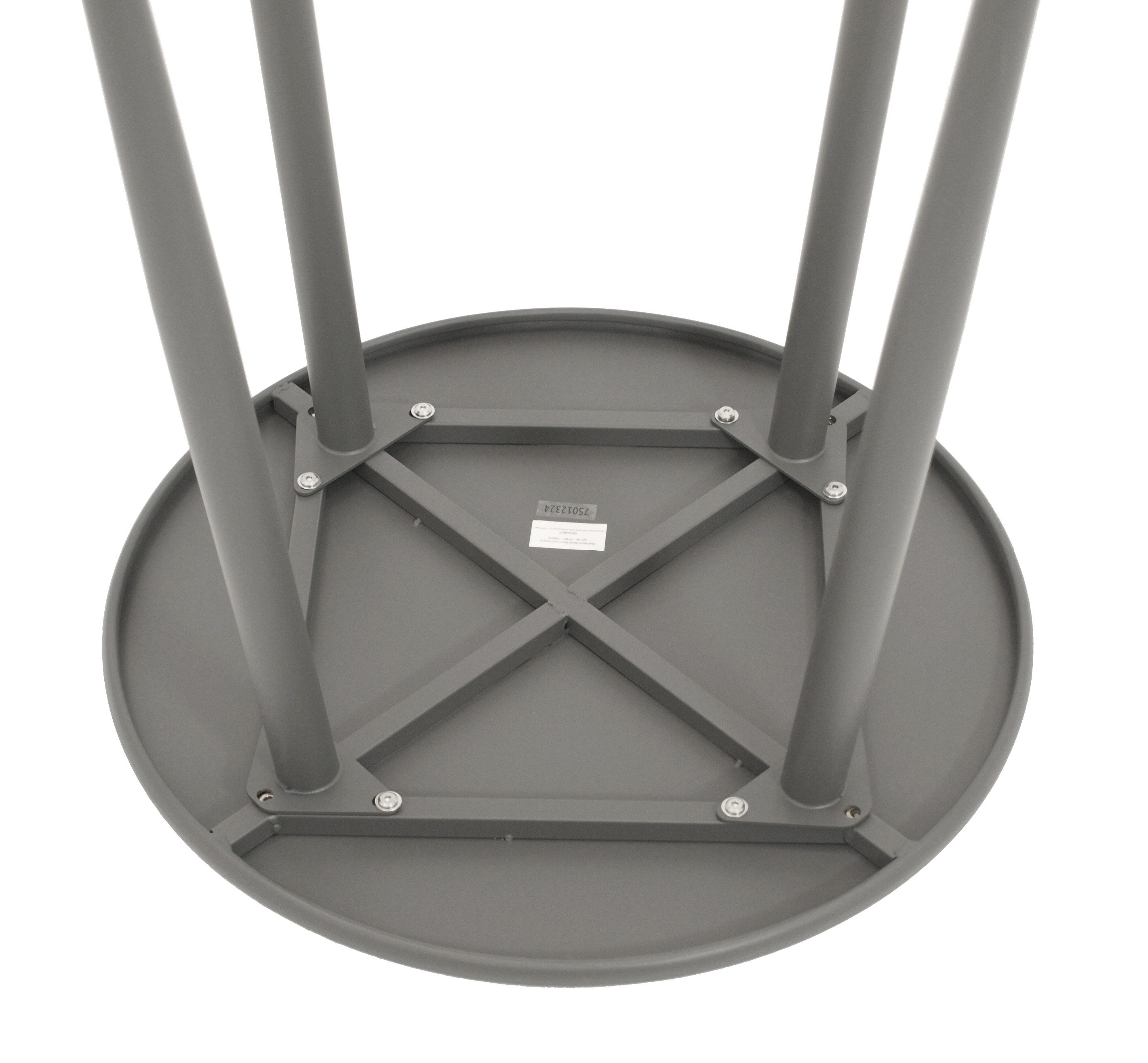 DEGAMO Bistrotisch DENVER 60cm rund, Stahl, Innen und Außen