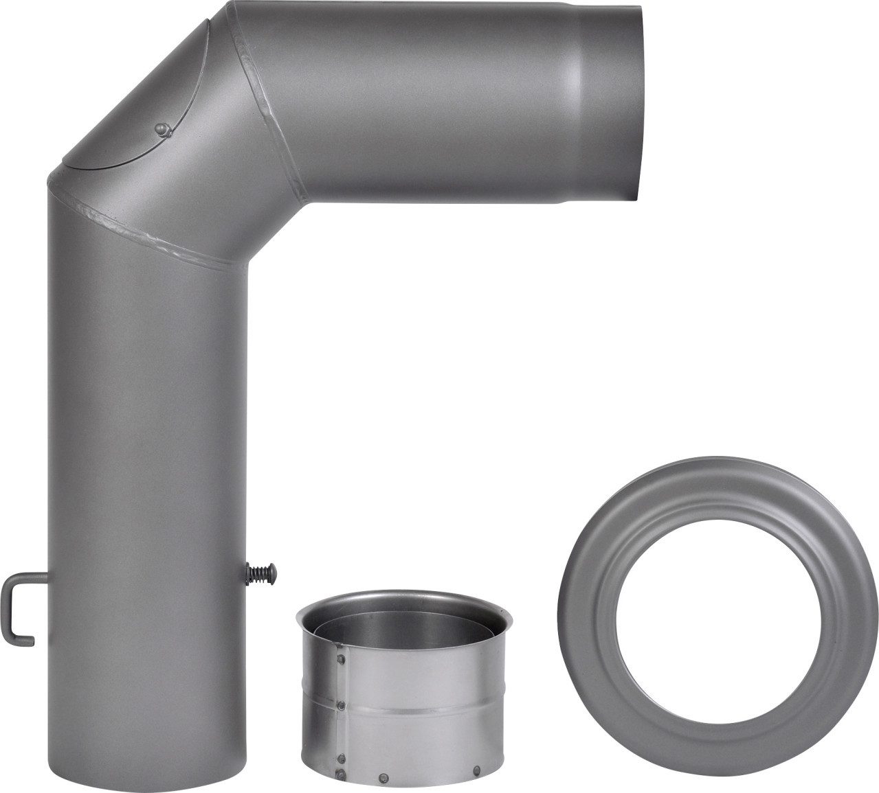 Firefix Ofenrohr FireFix Ofenrohrbogen Set Ø 150 mm dunkelgrau