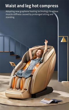 Salottini Massagesessel Designer Luxus Massagesessel Sessel Modell Bern (1-St), Bluetooth-Audio, Wärmefunktion, Liegefunktion