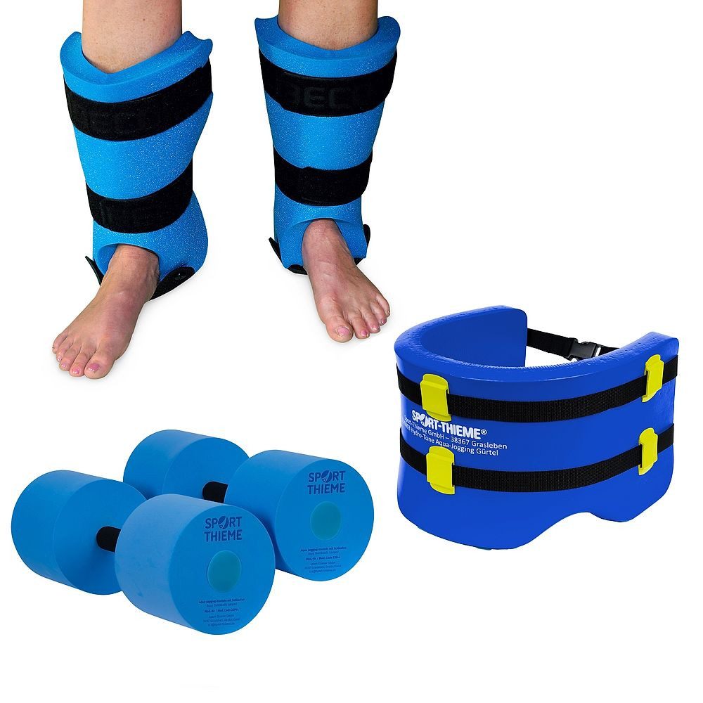 Sport-Thieme Schwimmgürtel Aqua-Fitness-Set, Ganzkörper-Training zur Stärkung des Herz-Kreislauf-Systems
