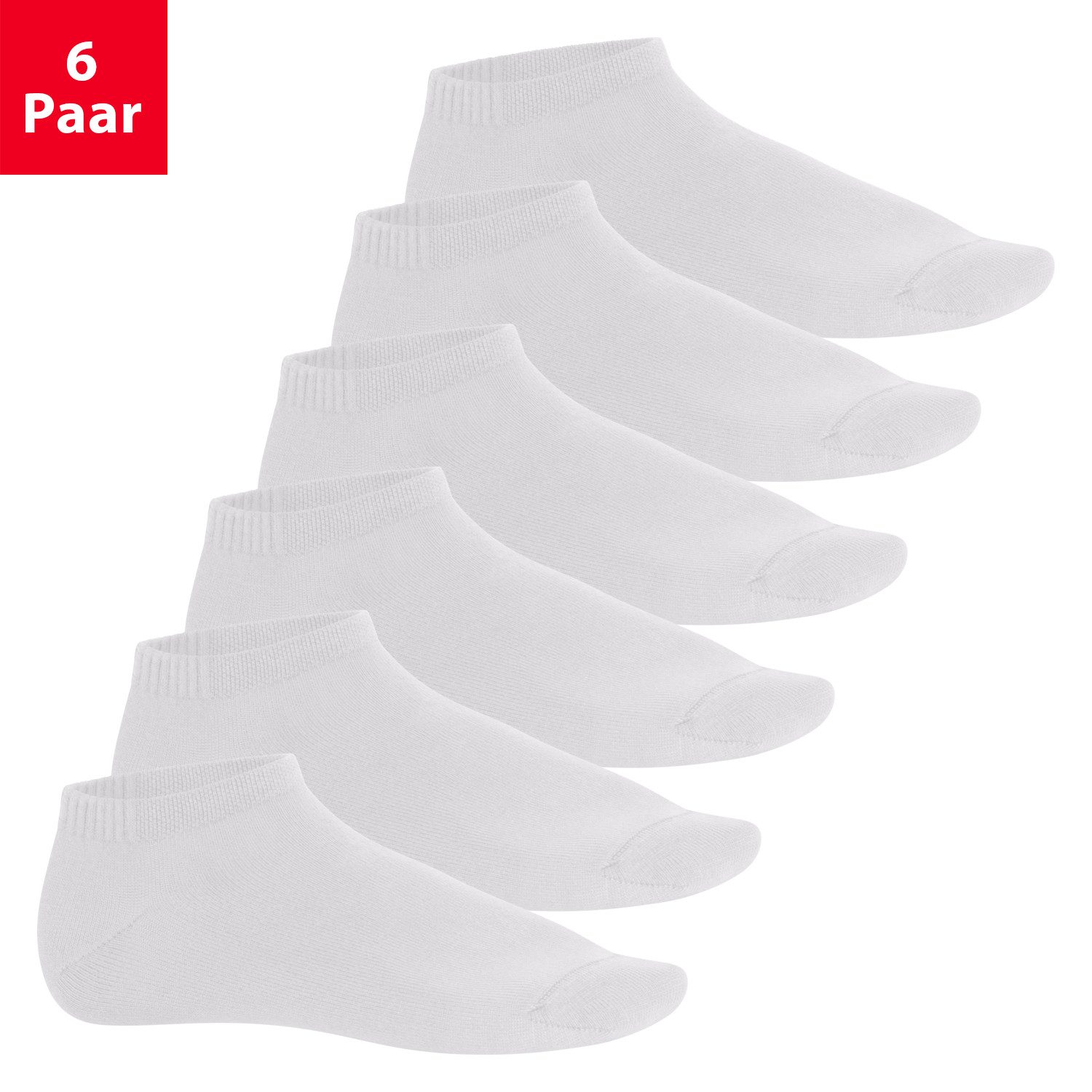 Sneakersocken Herren Soft Sneaker Socken (6 Paar) Viskose Socken