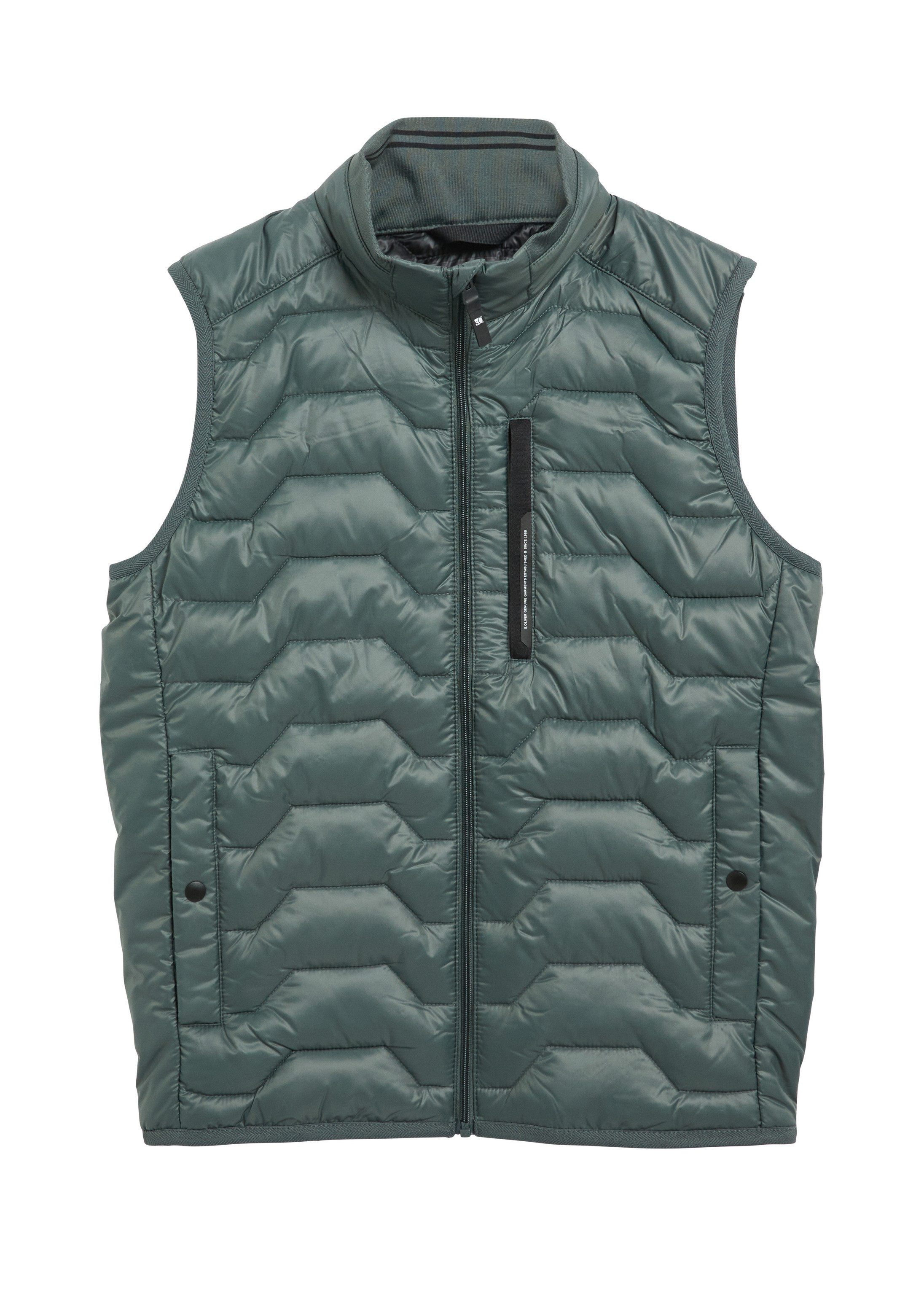 s.Oliver Outdoorjacke Outdoor-Weste Wasserabweisende Steppweste mit sportiven Details