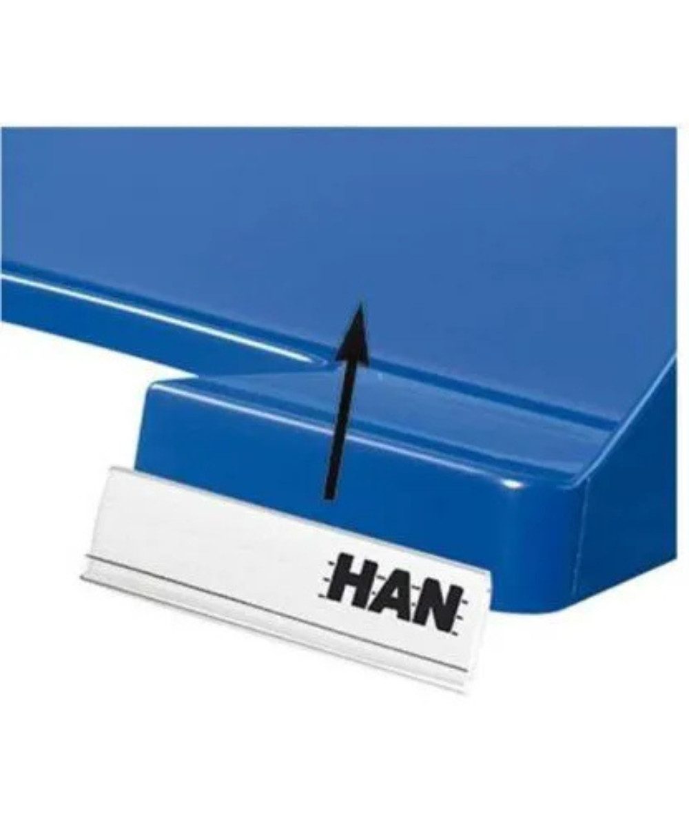 HAN Etiketten 10 HAN Beschriftungsschilder mit Clip (transparent), Einordnung und Beschriftung von Material