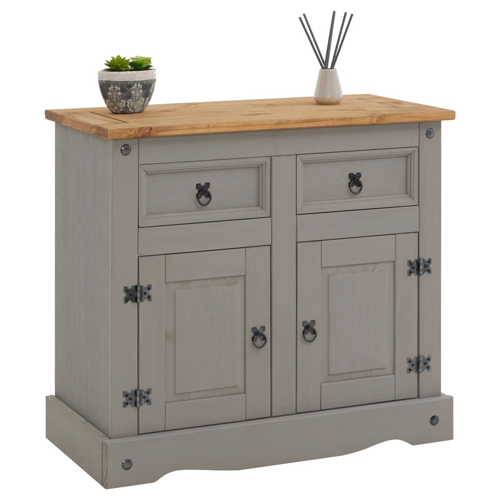 CARO-Möbel Sideboard RAMON, Mexico Kommode Schrank Kiefer massiv Landhausstil Mexico Möbel