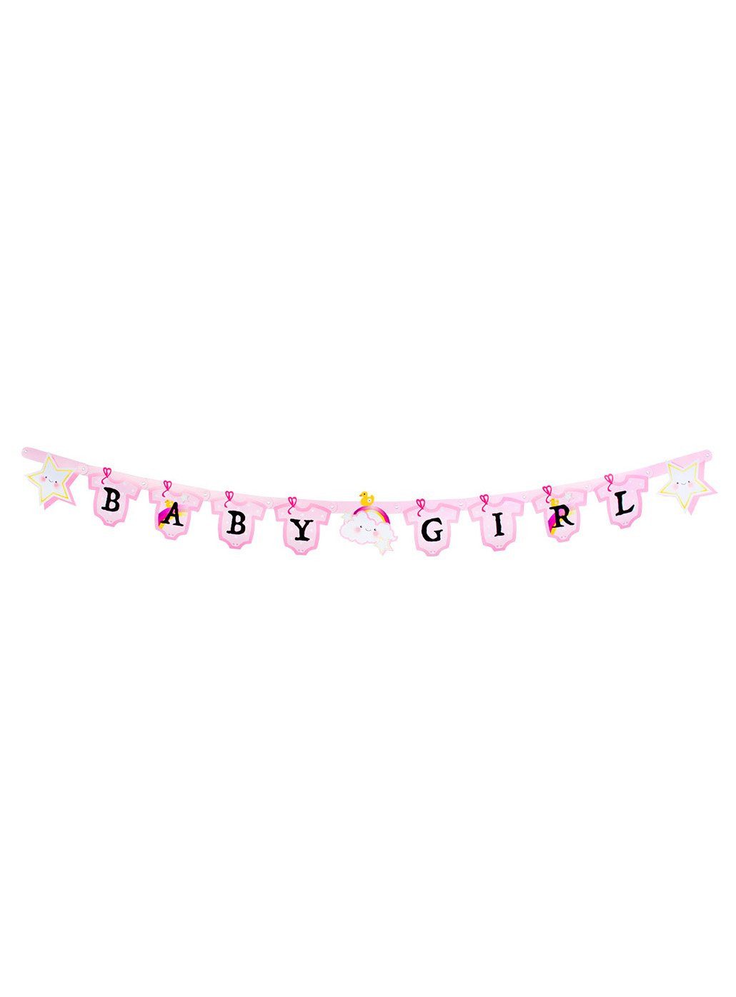 Boland Girlande Baby Girl Buchstabengirlande, Raumdeko für Geburt, Babygeburtstag oder Pullerparty!