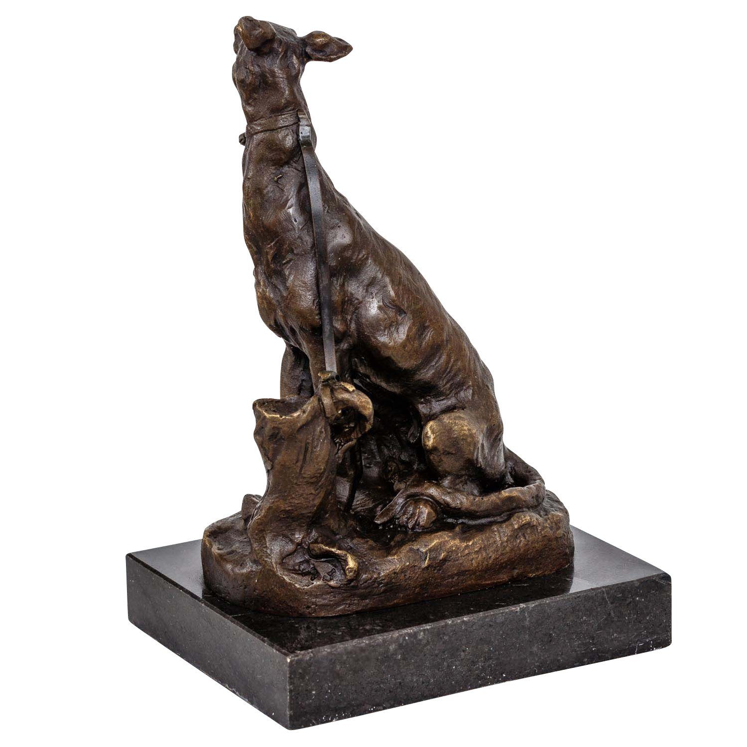 Bronzeskulptur Skulptur Bronze Aubaho Antik-Stil 20cm im Windhund Figur