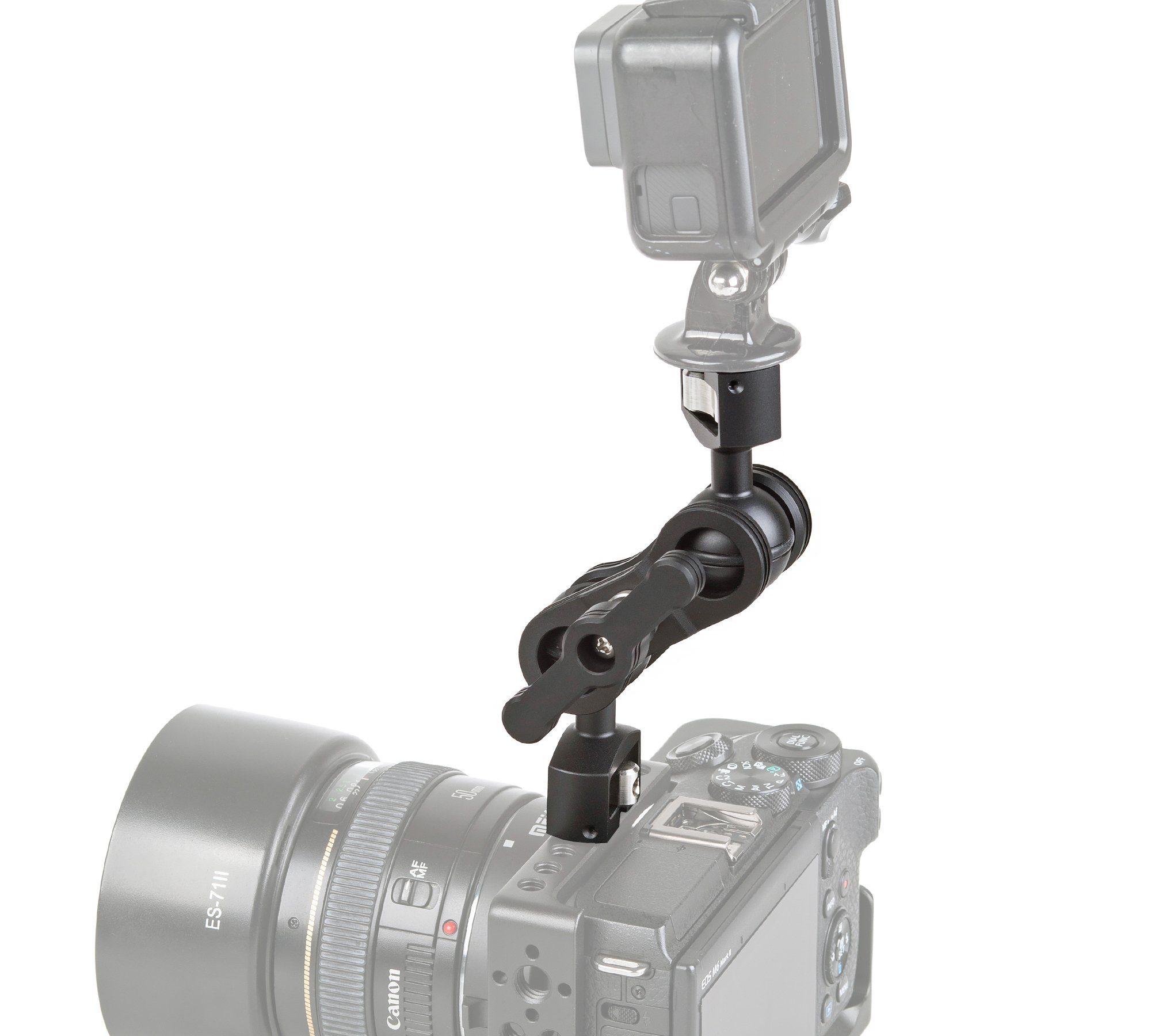Aluminium Doppel-Kugelköpfe 1/4 Zoll ayex eloxiertes Gelenkarm Arm Magic Videokamera
