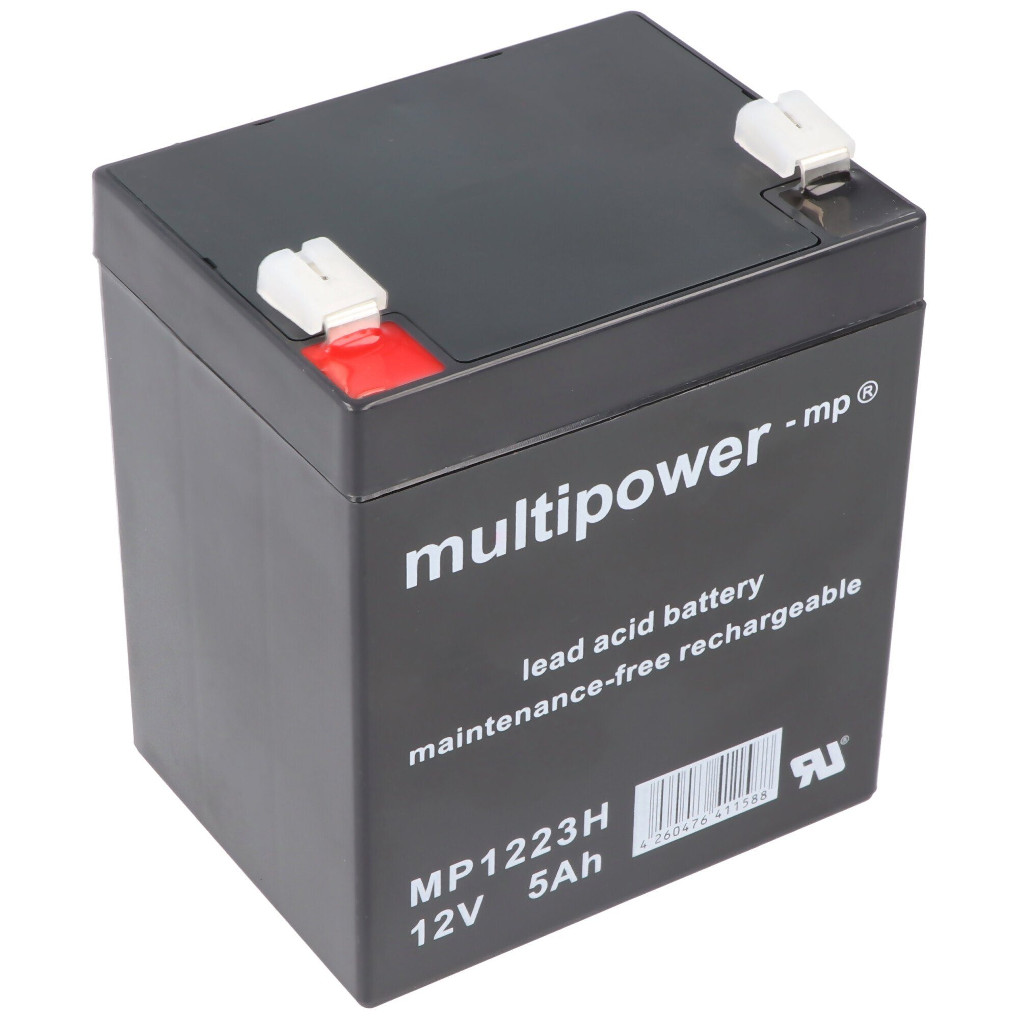 Multipower MP1223H Hochstrom Blei-Akku mit Faston 6,3mm Steckkontakt Akku