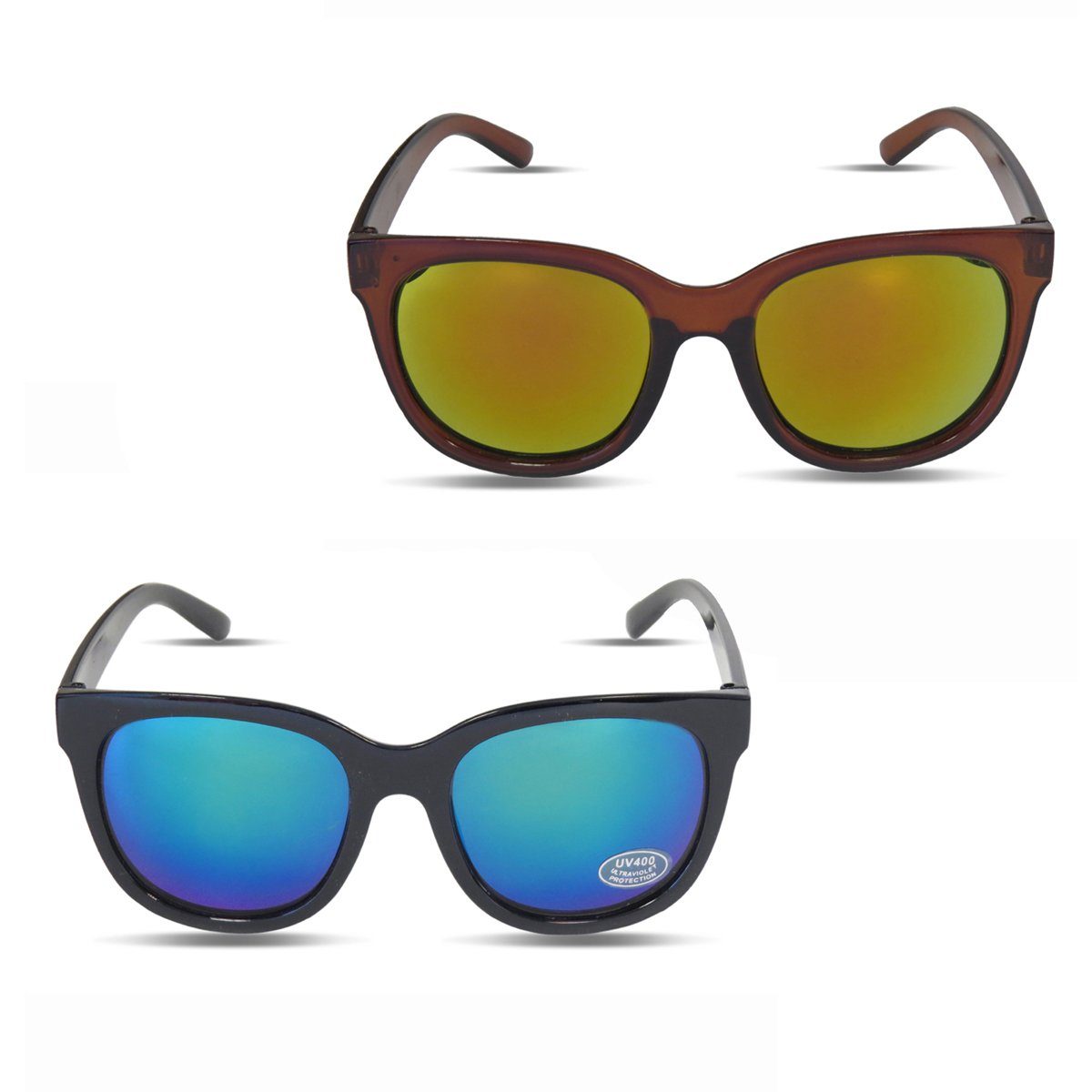 Sonia Originelli Fun UV Agent Sonnenbrille Sommer Verspiegelt 400 Brille Sonnenbrille braun verspiegelt