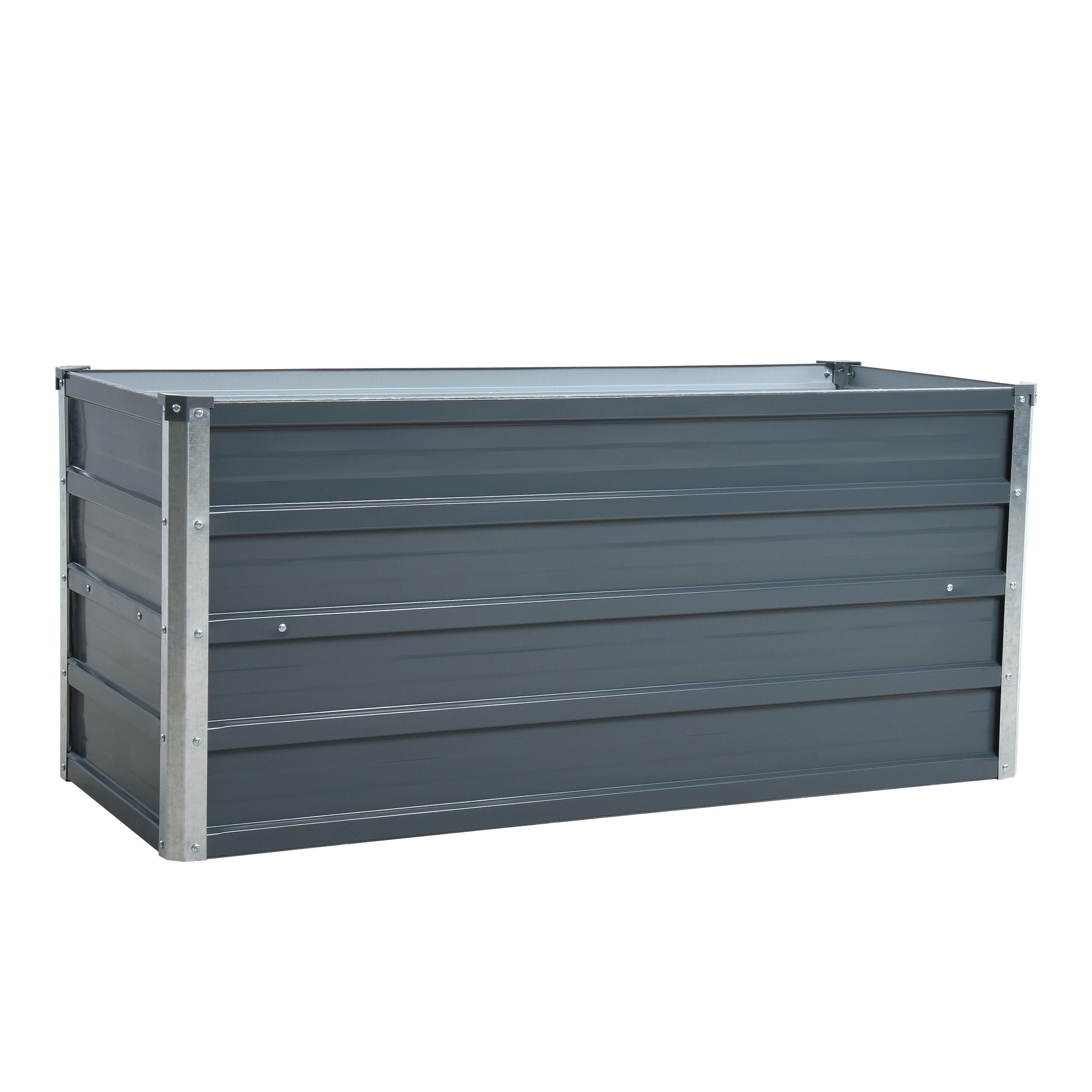 ESTEXO Hochbeet Metall Blumenbeet 100x40x45 cm Grau Pflanzbeet Gemüsebeet Pflanzkast