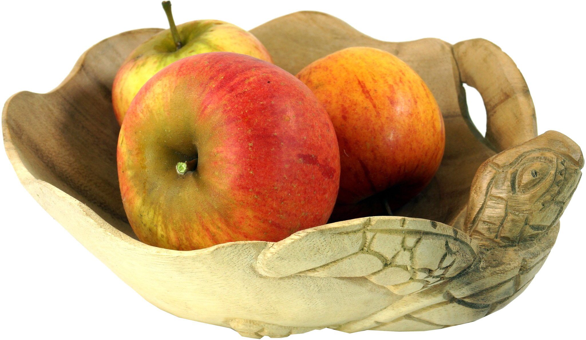 Guru-Shop Dekoschale Obstschale aus Holz, geschnitzte günstig online kaufen