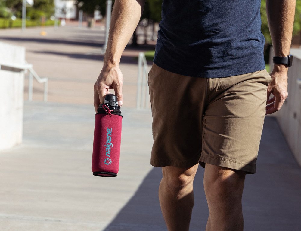 Nalgene Trinkflasche, Nalgene Flaschentasche Neopren klein - red bud