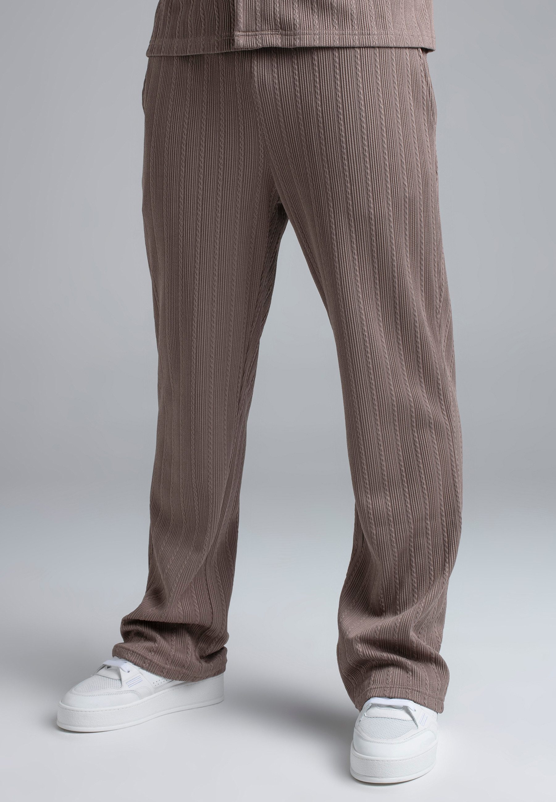 Siksilk Jogger Pants SikSilk Herren Braun Textured Track Pants