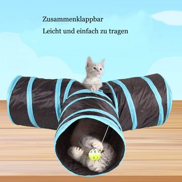 GelldG Spieltunnel Faltbar Kätzchen Tunnel Katzenspielzeug interaktives