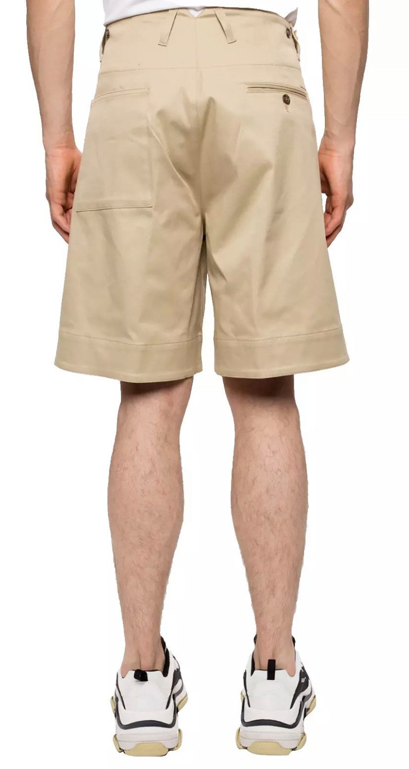 Dsquared2 Bermudas Loose Safari Chino Gabardine Kurze Hose Drei Eingrifftaschen und eine Klappentasche mit Druckknopf