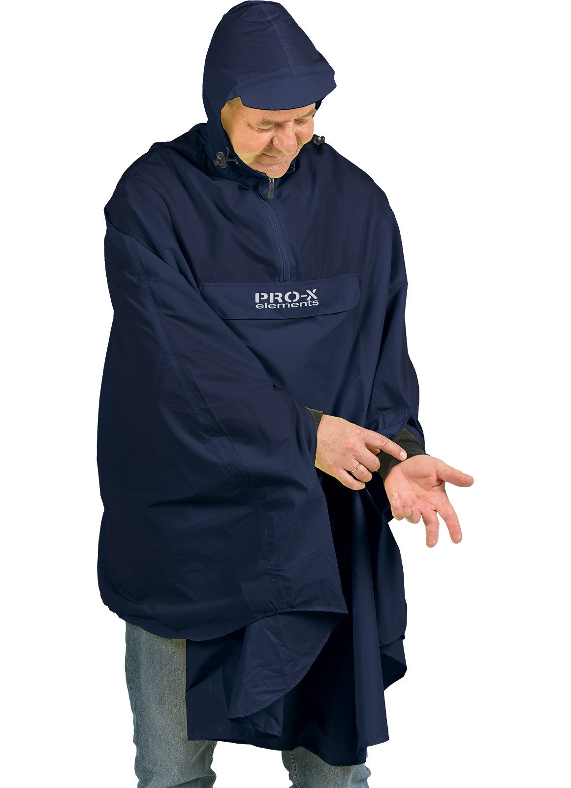 PRO-X ELEMENTS Regenponcho PASOFINO integrierte Packtasche