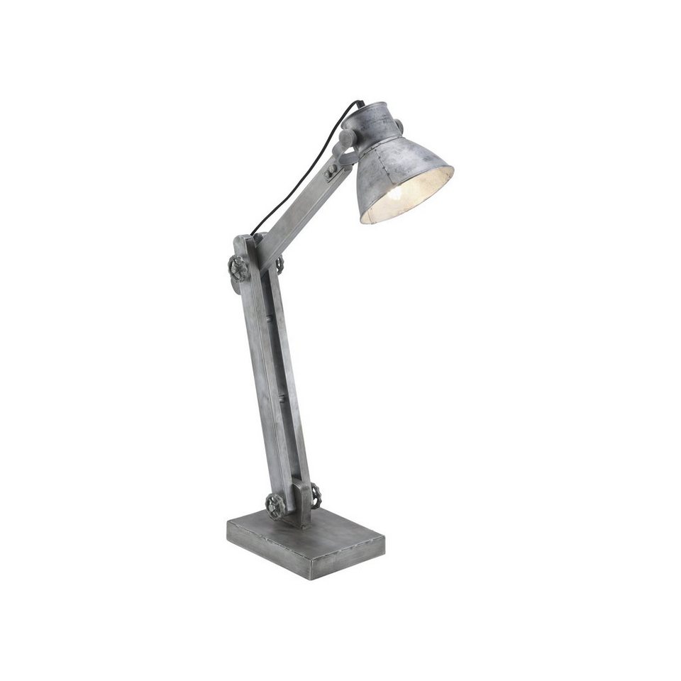 LeuchtenDirekt LED Tischleuchte Tischleuchte SAMIA metall, nicht enthalten,  Industrial Design höhenverstellbar