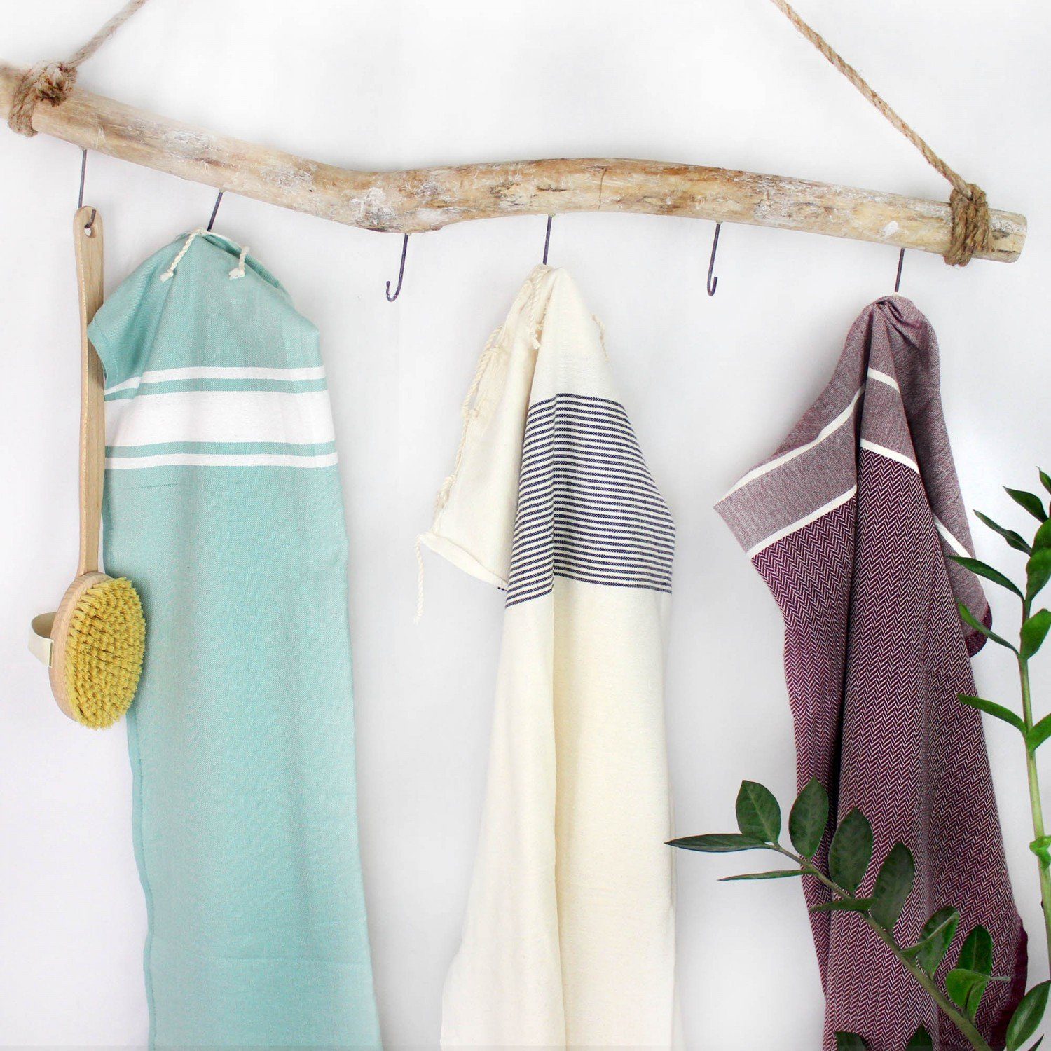 mitienda Hamamtuch Handtuch Fouta violett 100% Baumwolle, Tunesien, Frottier