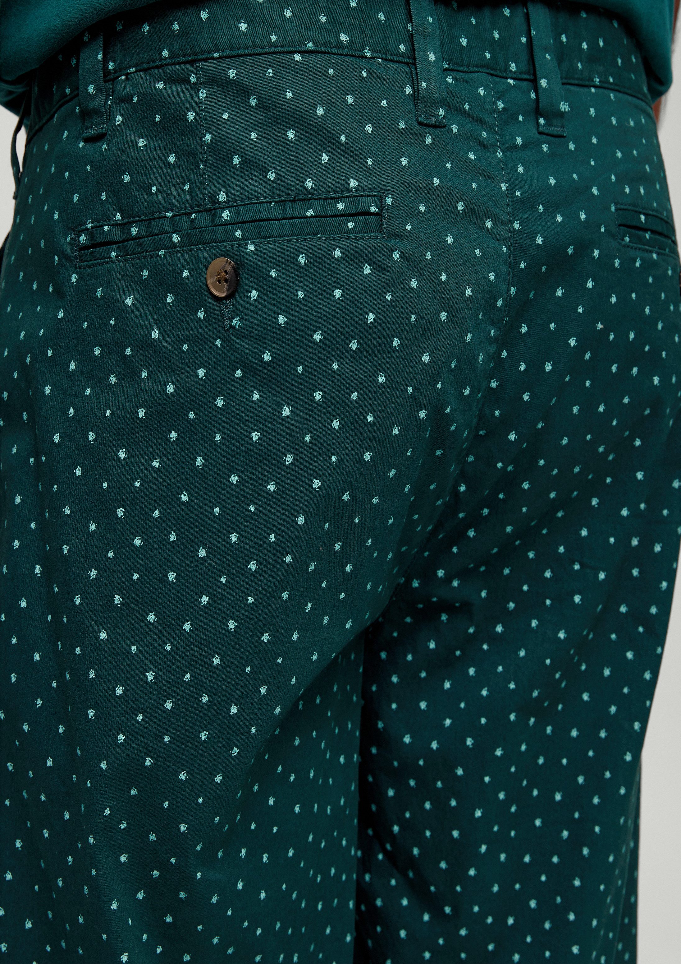 s.Oliver Shorts Hose DETROIT Slim: Bermuda mit Allover-Print
